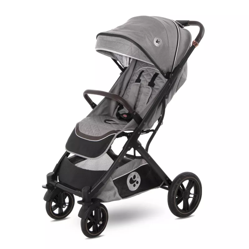 Carucior set, Storm, de la 0 luni pana la 4 ani, maxim 22 kg, cos auto inclus, cadru din aluminiu, Gri Opaline 2