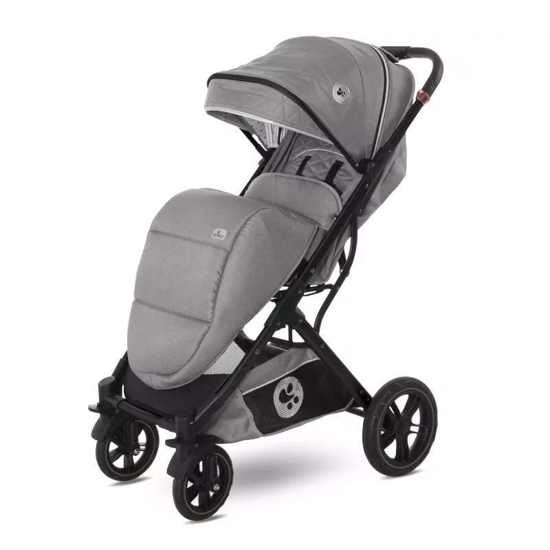 Carucior set, Storm, de la 0 luni pana la 4 ani, maxim 22 kg, cos auto inclus, cadru din aluminiu, Gri Opaline 3