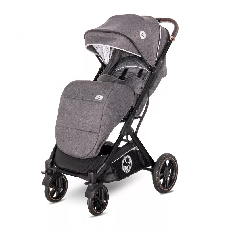 Carucior set, Storm, de la 0 luni pana la 4 ani, maxim 22 kg, cos auto inclus, cadru din aluminiu, Gri Steel 3