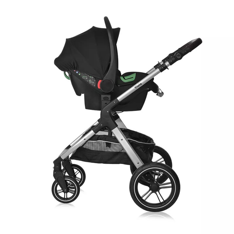 Carucior Set Viola, cos auto inclus, set adaptori inclus, pana la 22 kg, Opaline Grey 11