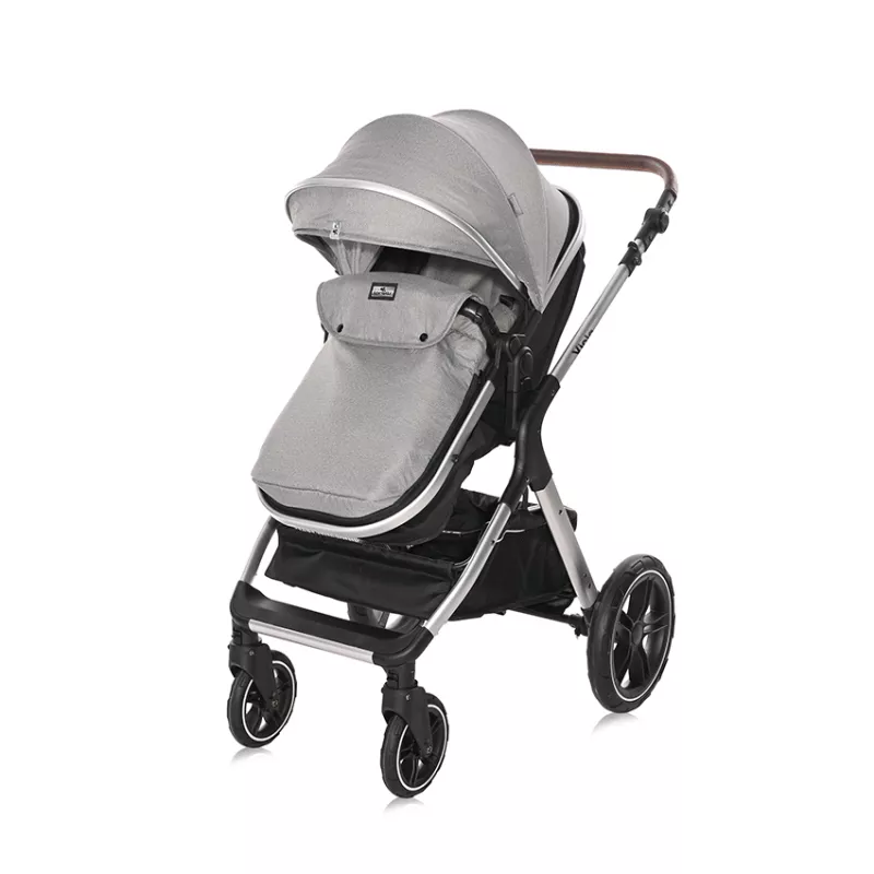 Carucior Set Viola, cos auto inclus, set adaptori inclus, pana la 22 kg, Opaline Grey 7