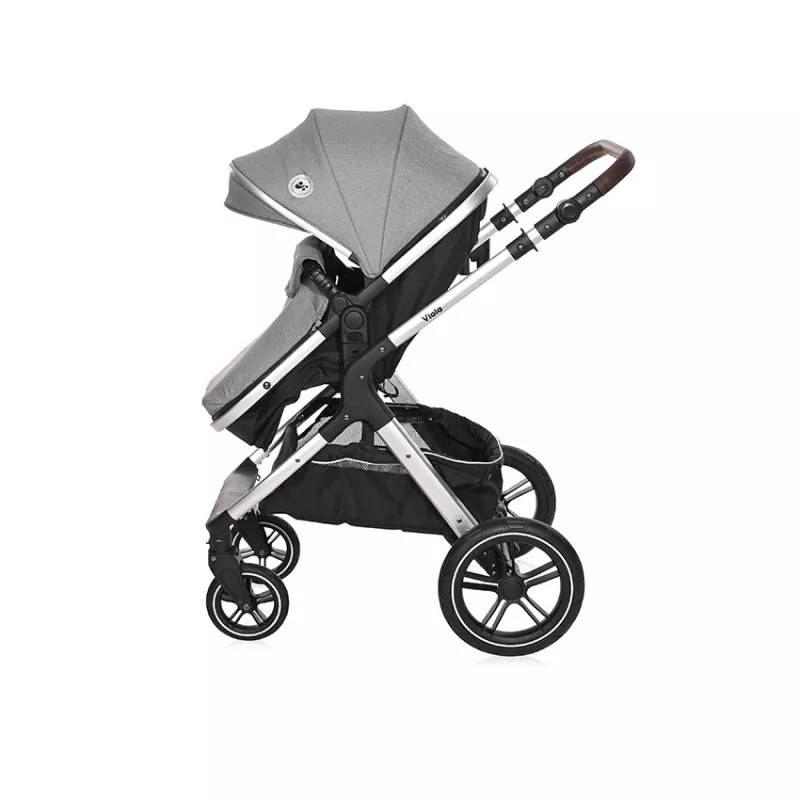 Carucior Set Viola, cos auto inclus, set adaptori inclus, pana la 22 kg, Opaline Grey 8