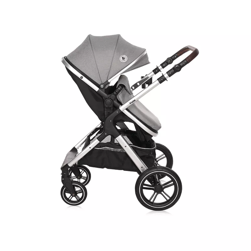 Carucior Set Viola, cos auto inclus, set adaptori inclus, pana la 22 kg, Opaline Grey 9
