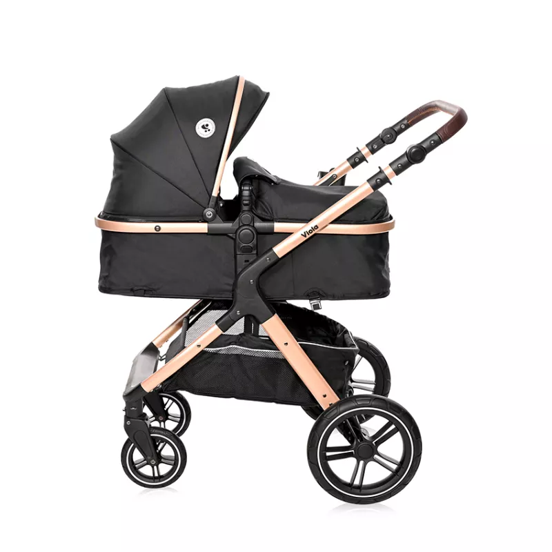 Carucior Set Viola, cos auto inclus, set adaptori inclus, pana la 22 kg, Black Diamonds 3
