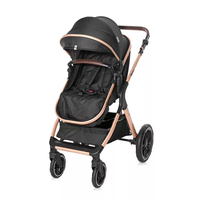 Carucior Set Viola, cos auto inclus, set adaptori inclus, pana la 22 kg, Black Diamonds 5