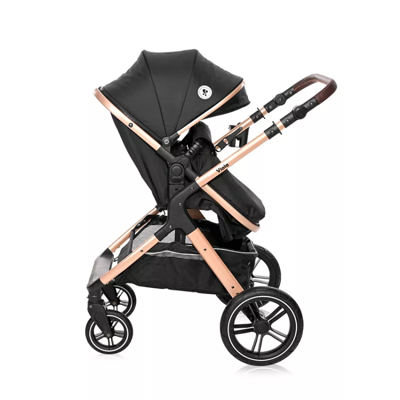 Carucior Set Viola, cos auto inclus, set adaptori inclus, pana la 22 kg, Black Diamonds 8