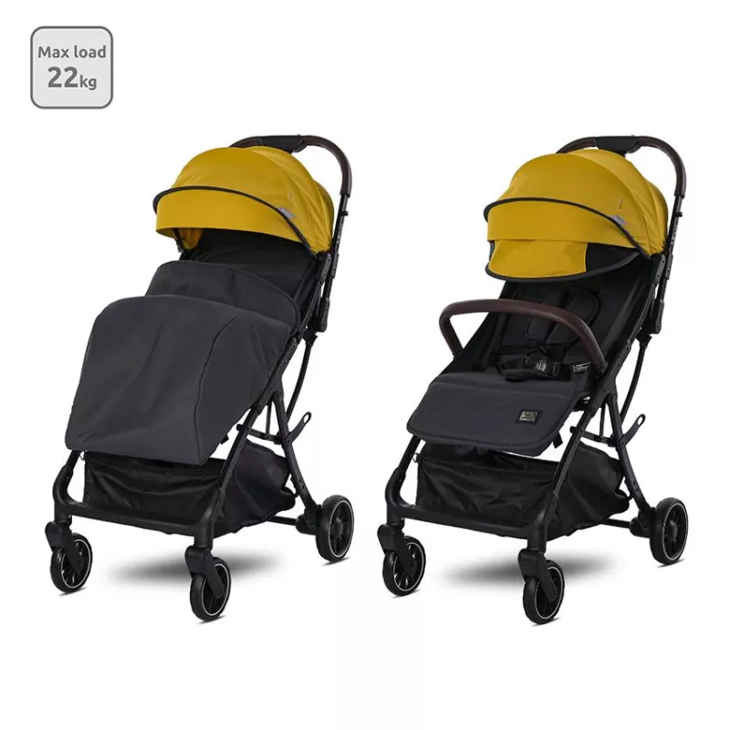 Carucior sport autofold, de la 0 luni pana la 4 ani, maxim 22 kg, protectie UV, Minori, Lemon Curry 1