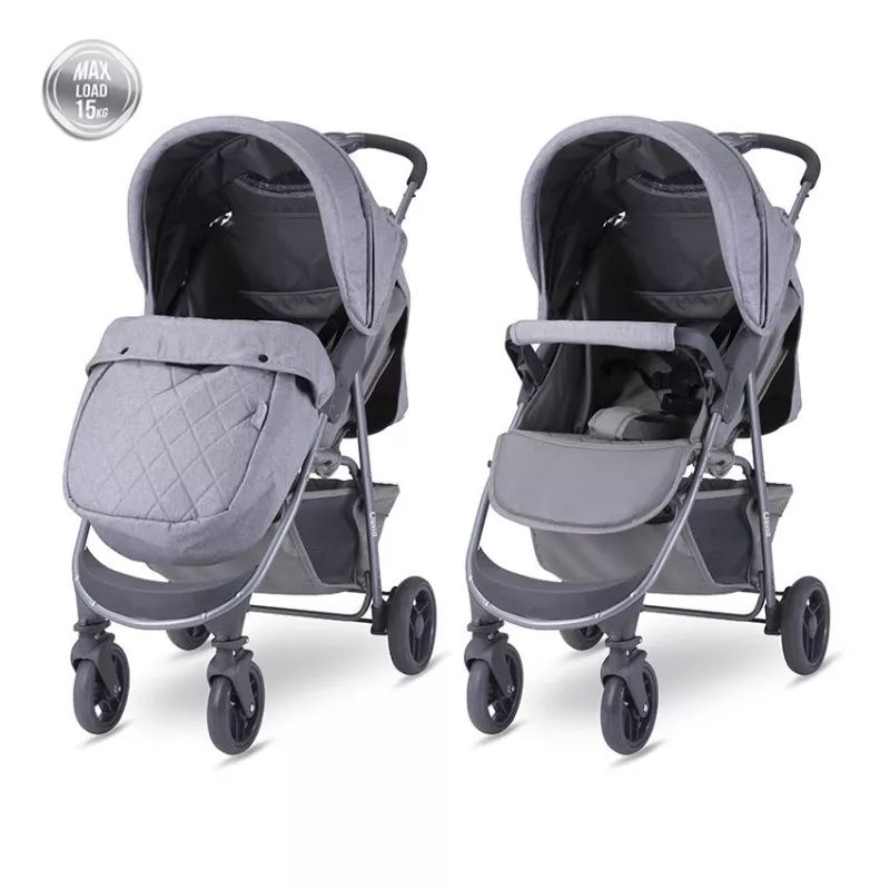 Carucior sport Olivia Basic, cu husa de picioare, pliere tip carte, Cool Gri 1