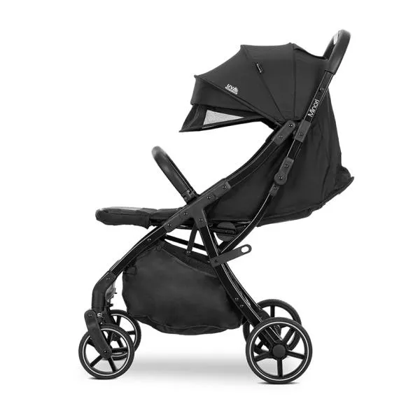 Carucior sport, Minori, sistem de pliere cu o singura mana, spatar reglabil cu mecanism, husa textila UV 50+, Black 4