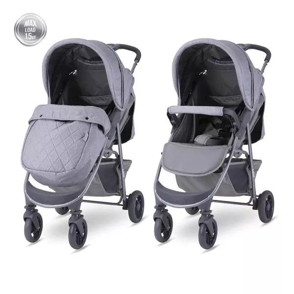 Carucior sport Olivia Basic, cu husa de picioare, pliere tip carte, Cool Gri 1