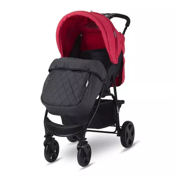 Carucior sport Olivia Basic, cu husa de picioare, pliere tip carte, Mars Rosu 2
