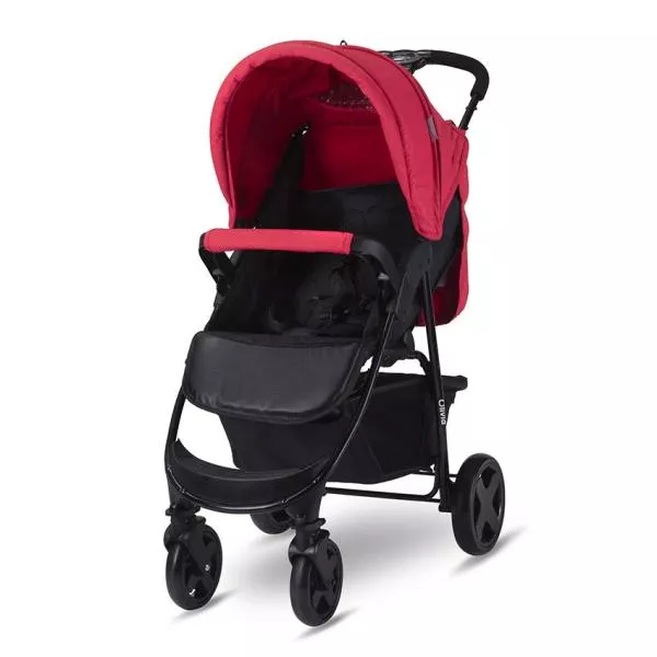 Carucior sport Olivia Basic, cu husa de picioare, pliere tip carte, Mars Rosu 3