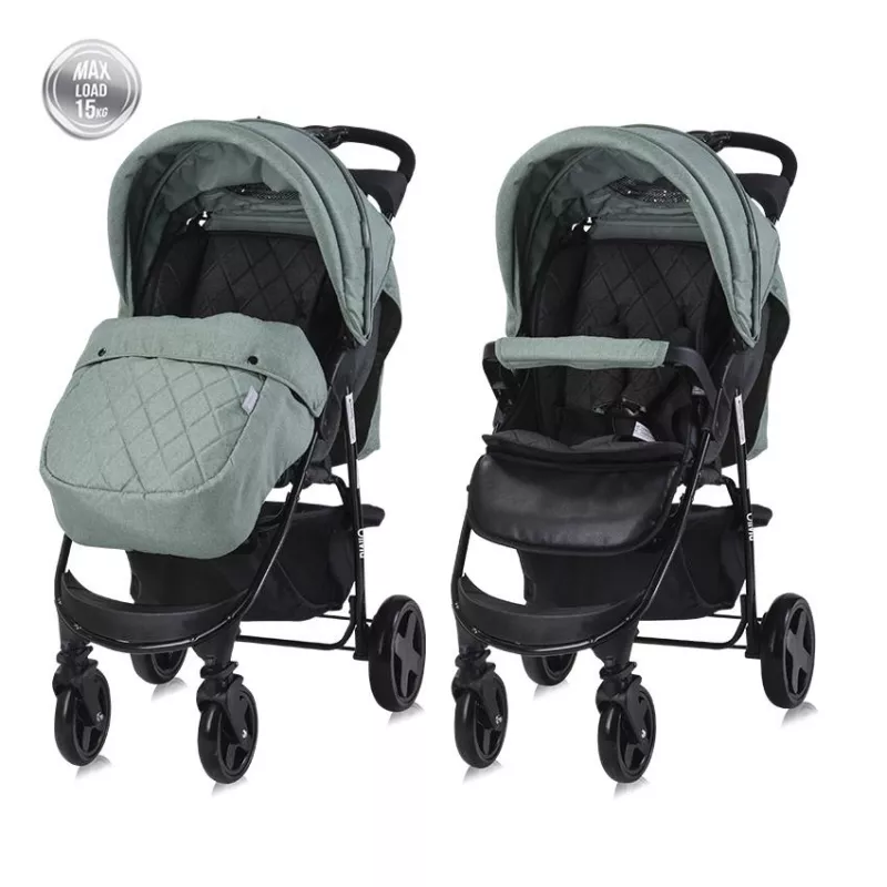 Carucior sport Olivia, pliere tip carte, cu husa de picioare, Verde Bay 1