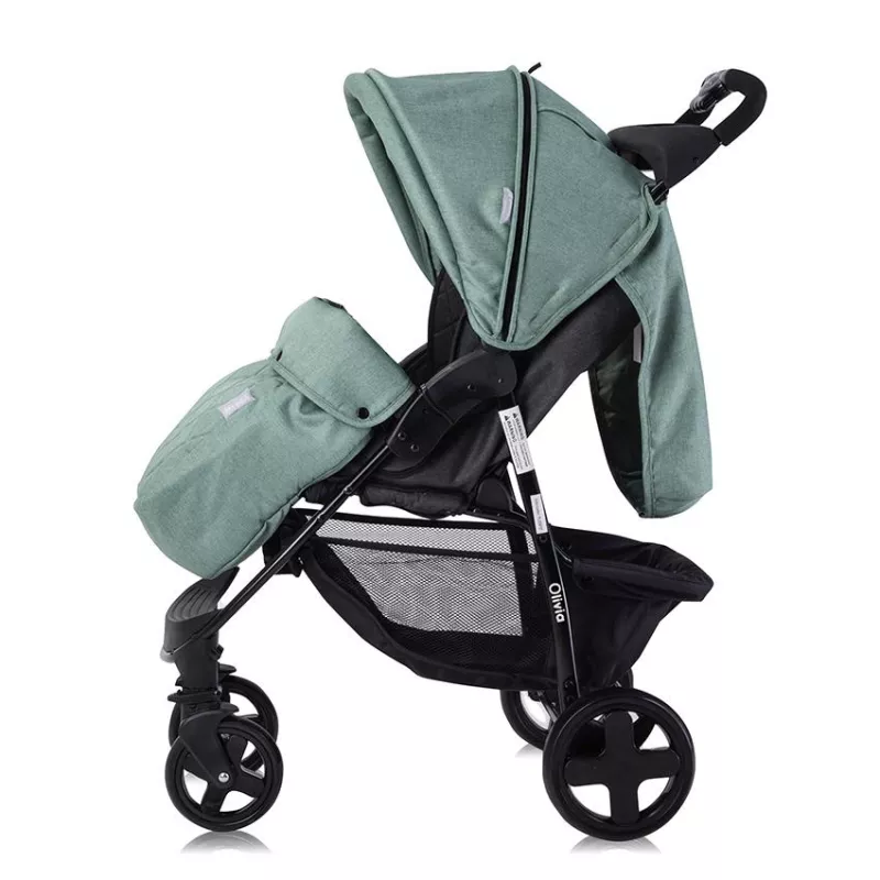 Carucior sport Olivia, pliere tip carte, cu husa de picioare, Verde Bay 4