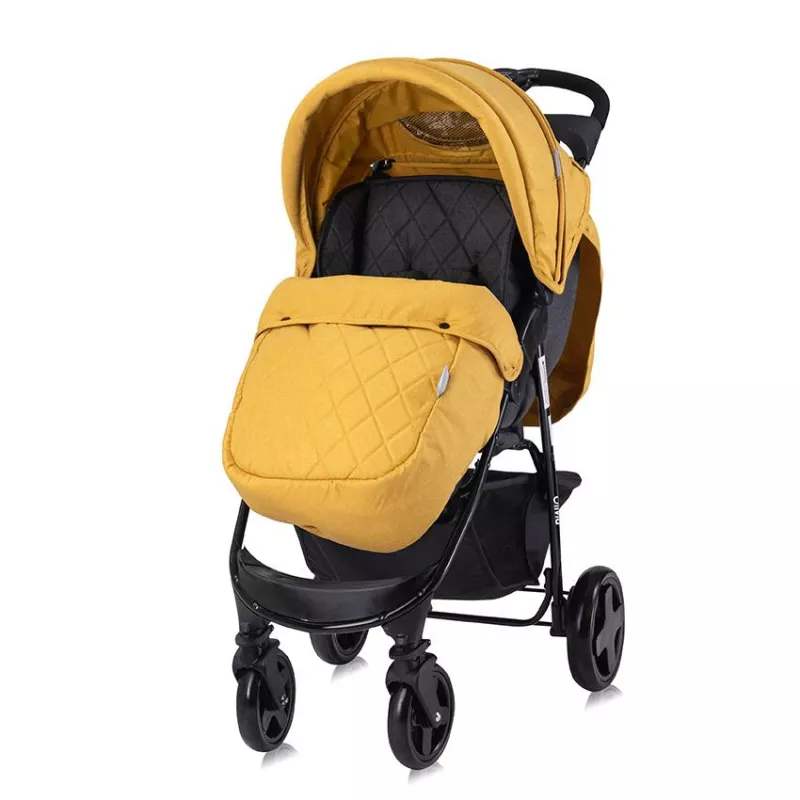 Carucior sport Olivia, pliere tip carte, cu husa de picioare, Galben cu Negru 2