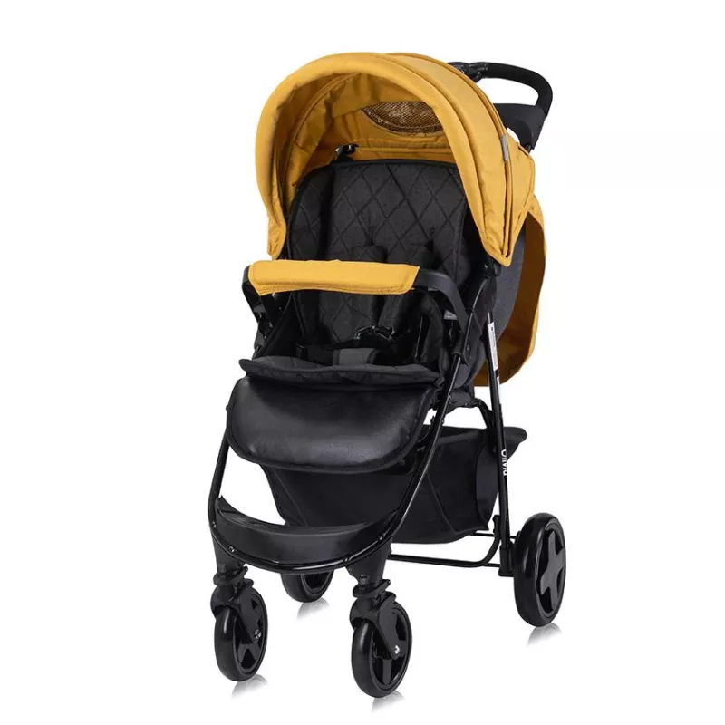Carucior sport Olivia, pliere tip carte, cu husa de picioare, Galben cu Negru 3