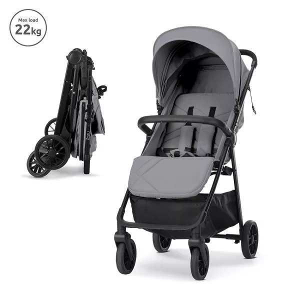 Carucior sport ultrausor, Zozu, pliere cu o mana, 5.8 kg, pana la 22 kg, Grey 1