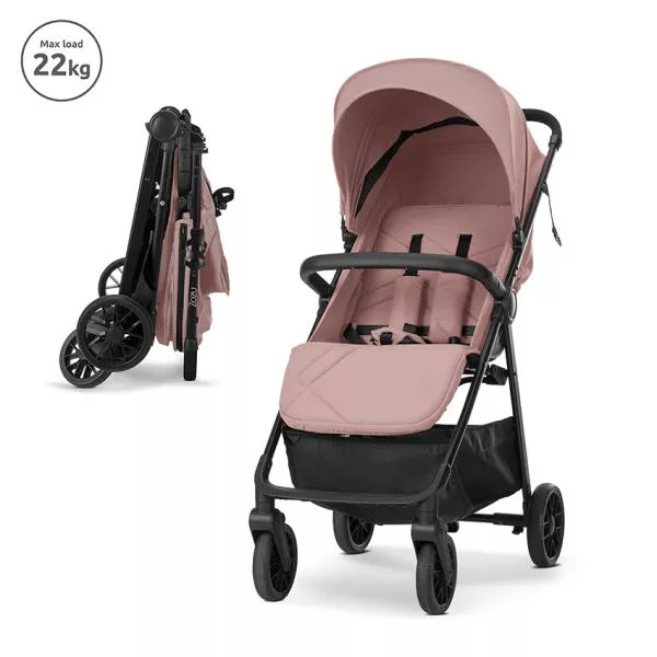 Carucior sport ultrausor, Zozu, pliere cu o mana, 5.8 kg, pana la 22 kg, Pink 1