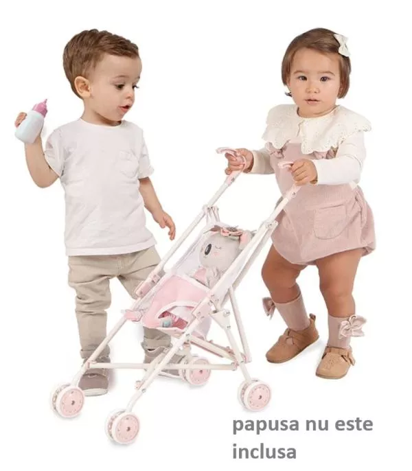 Carucior tip umbrela pentru papusi, compact si practic, colectia Koala, Roz 2