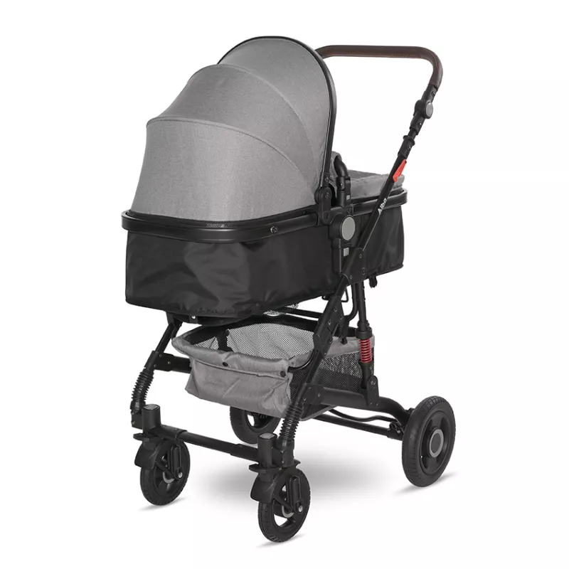 Carucior Alba Premium, landou transformabil, adaptori scoica, de la 0 luni pana la 3 ani, maxim 15 kg, Opaline Grey 5