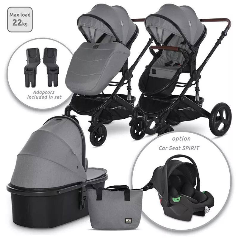 Carucior transformabil Boston, de la 0 luni pana la 22 kg, Dolphin Grey 1
