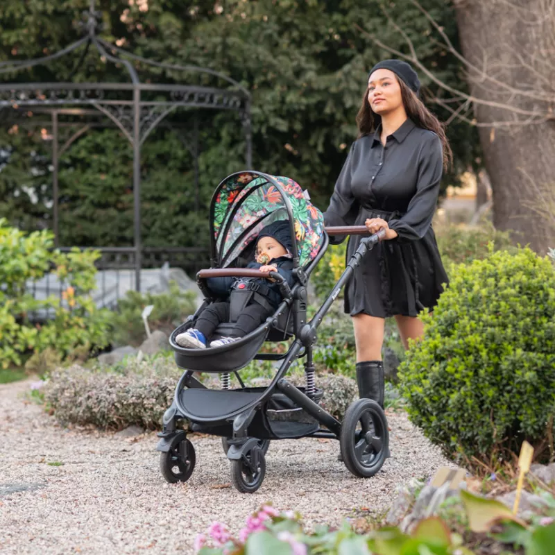 Carucior  Boston, de la 0 luni pana la 4 ani, maxim 22 kg, landou separat,  cadru din aluminiu, cos auto optional, Black 14