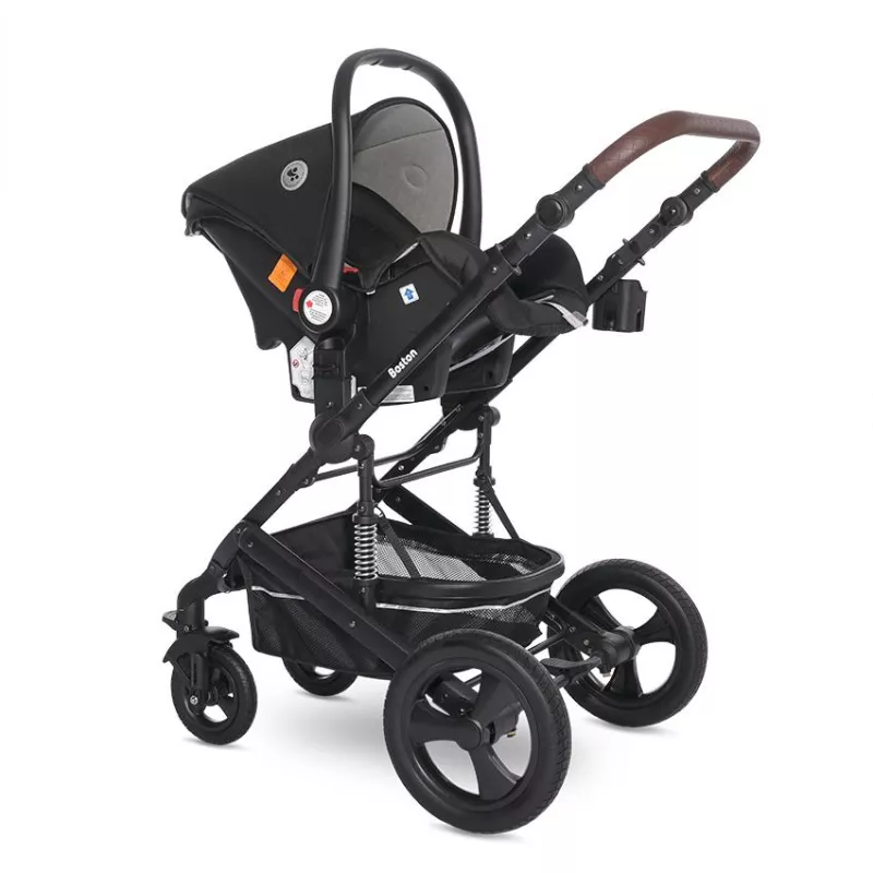 Carucior  Boston, de la 0 luni pana la 4 ani, maxim 22 kg, landou separat,  cadru din aluminiu, cos auto optional, Tropical Flowers 10