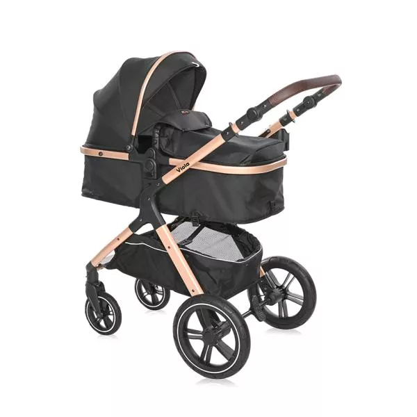 Carucior transformabil, Viola, cu adaptori cos auto, pana la 22 kg Black Diamonds 2