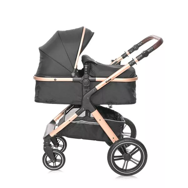 Carucior transformabil, Viola, cu adaptori cos auto, pana la 22 kg Black Diamonds 3