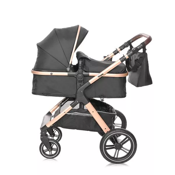 Carucior transformabil, Viola, cu adaptori cos auto, pana la 22 kg Black Diamonds 4