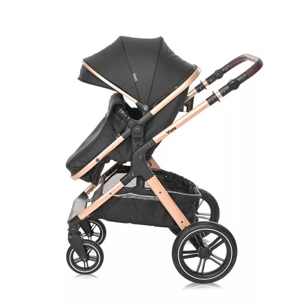 Carucior transformabil, Viola, cu adaptori cos auto, pana la 22 kg Black Diamonds 7