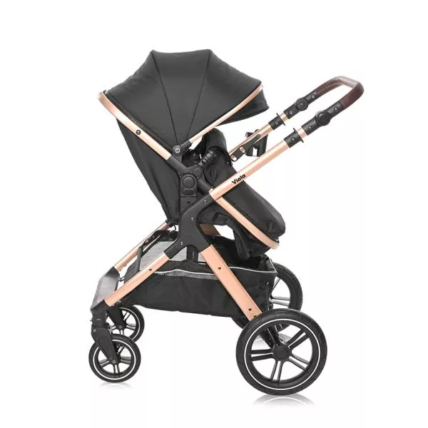 Carucior transformabil, Viola, cu adaptori cos auto, pana la 22 kg Black Diamonds 8