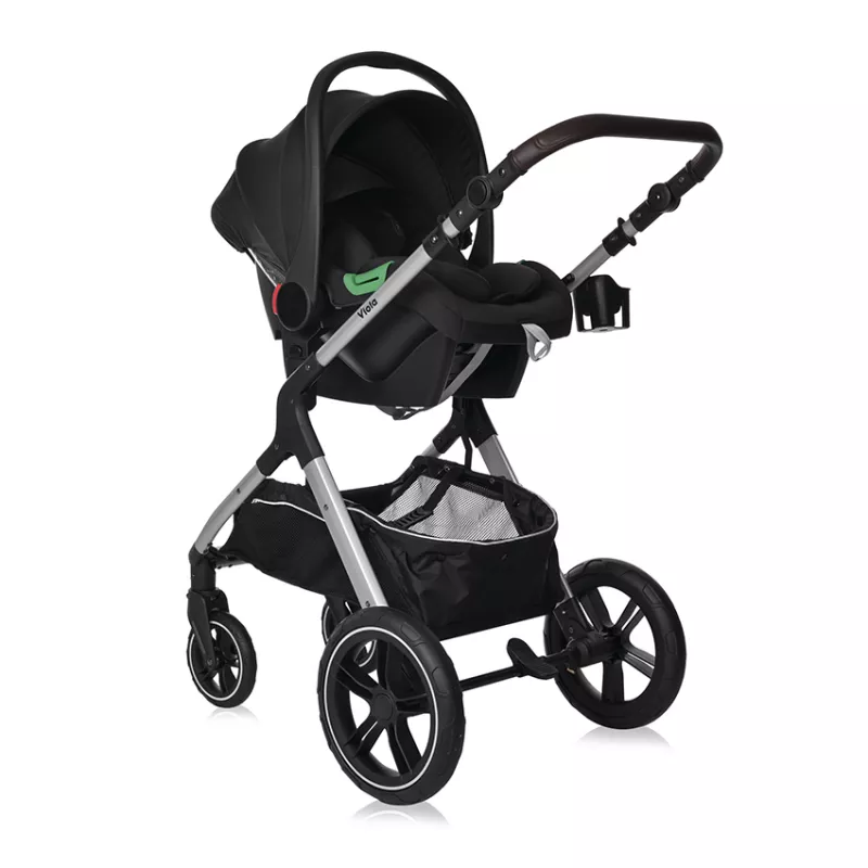 Carucior transformabil Viola, cu adaptori cos auto, pana la 22 kg, Opaline Grey 10