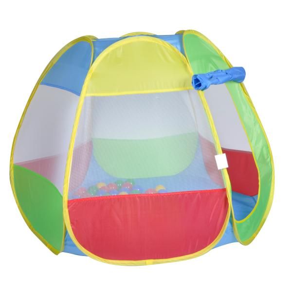 Casuta de joaca pentru copii, Knorr Toys, potrivit interior/exterior, include 50 bile asortate coloristic fara BPA, din tesatura de cort hidrofuga,  0 Luni+, Bellox 2