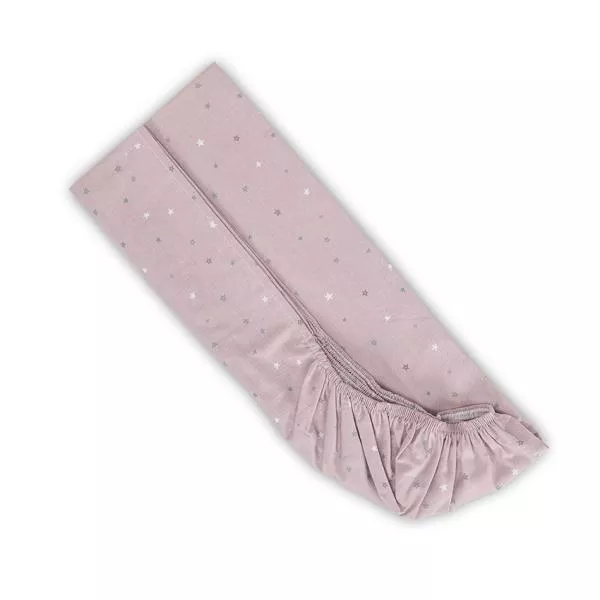 Cearceaf cu elastic pentru patut, 98 x 65 cm, 100% bumbac ranforce, Rose Sky 2