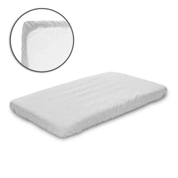 Cearceaf cu elastic pentru patut, 98 x 65 cm, 100% bumbac ranforce, Grey Sky 1