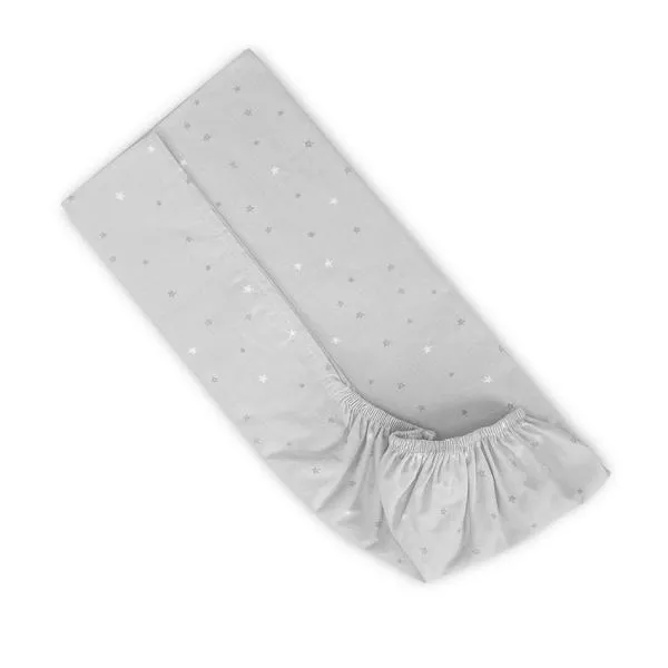 Cearceaf cu elastic pentru patut, 98 x 65 cm, 100% bumbac ranforce, Grey Sky 2