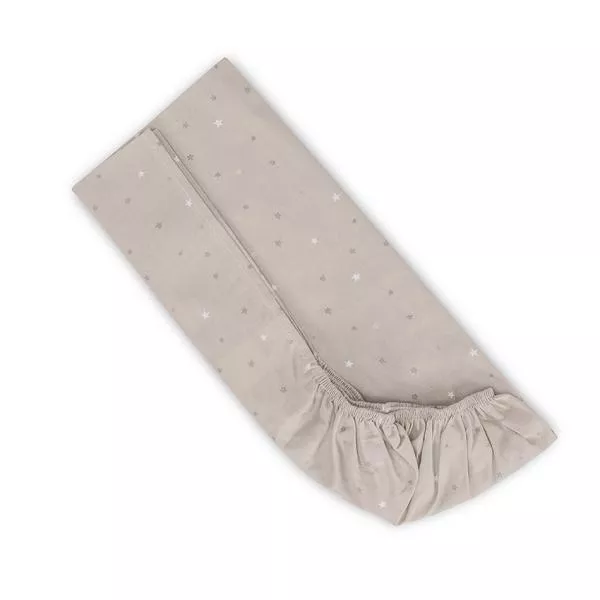 Cearceaf cu elastic pentru patut, 98 x 65 cm, 100% bumbac ranforce, Beige Sky 2