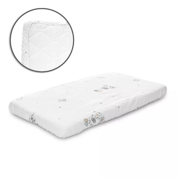 Cearceaf cu elastic pentru patut, 98 x 65 cm, 100% bumbac ranforce, White Giraffe 1