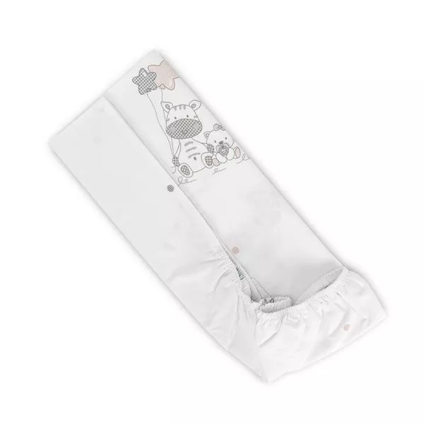 Cearceaf cu elastic pentru patut, 98 x 65 cm, 100% bumbac ranforce, White Giraffe 2