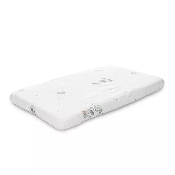 Cearceaf cu elastic pentru patut, 98 x 65 cm, 100% bumbac ranforce, White Giraffe 3