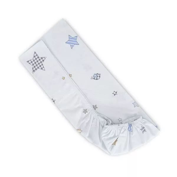Cearceaf cu elastic pentru patut, 98 x 65 cm, 100% bumbac ranforce, Blue 2