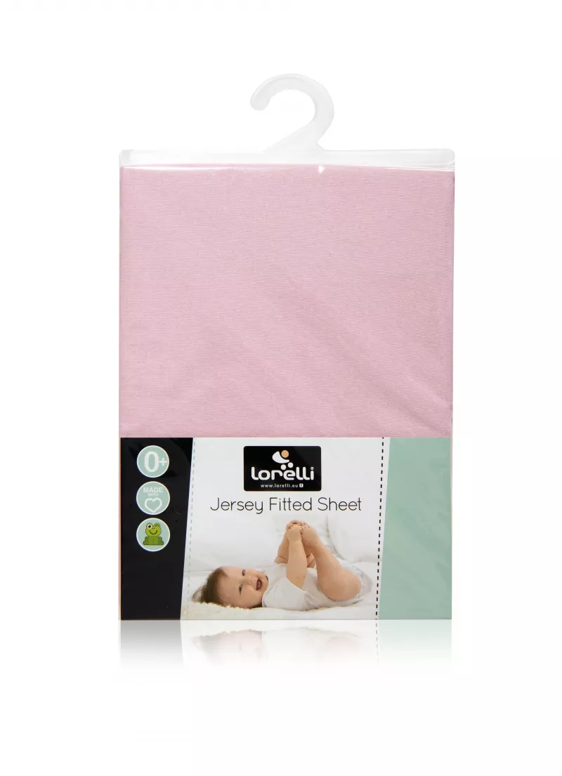 Cearsaf pat jersey, 60 x 120 cm Pink 1