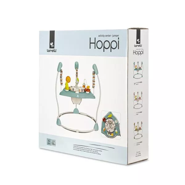 Centru de joaca 2in1 pentru bebelusi, Hoppi, Jumper, scaun rotativ 360 grade, inaltime reglabila in 3 trepte, jucarii interactive, muzica si lumini, 6 luni+, Blue 3