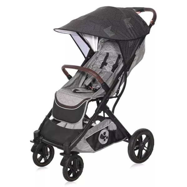 Copertina pentru carucior, model universal, protectie solara, Lines Black Mint 1