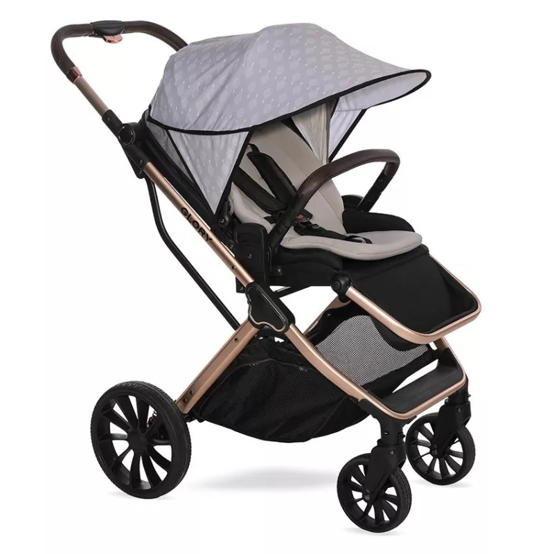 Copertina pentru carucior, model universal, protectie solara, Grey Trees 1