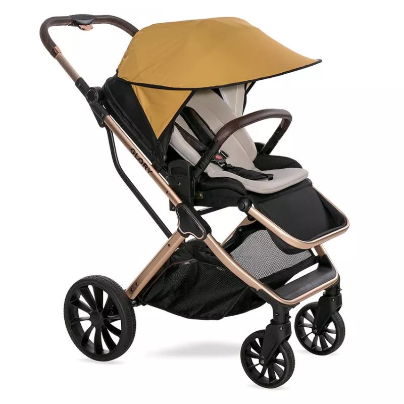 Copertina pentru carucior, model universal, protectie solara, Lemon Curry 1