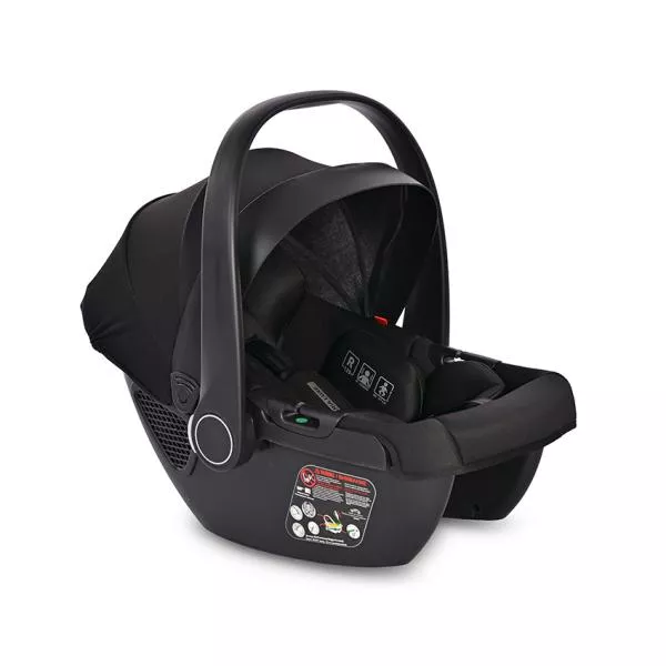 Cosulet auto pentru copii, Aria Luxe, panou de ventilatie, tetiera reglabila, maner reglabil, 0-15 Luni, 40-87 cm, Black Jasper 1
