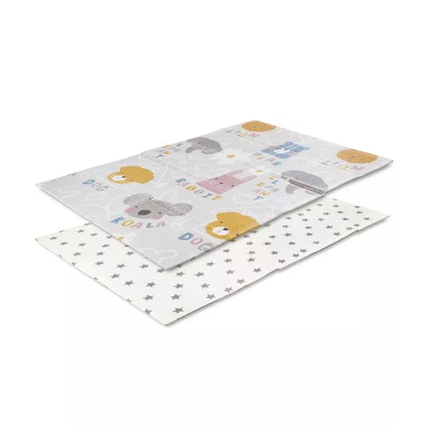 Covoras de joaca termic pentru copii, din spuma XPE, design cu doua fete, pliabil, 120 x 180 cm, Buddies & Stars Covoras de joaca termic pentru copii, din spuma XPE, design cu doua fete, pliabil, 120 x 180 cm, Buddies & Stars 1