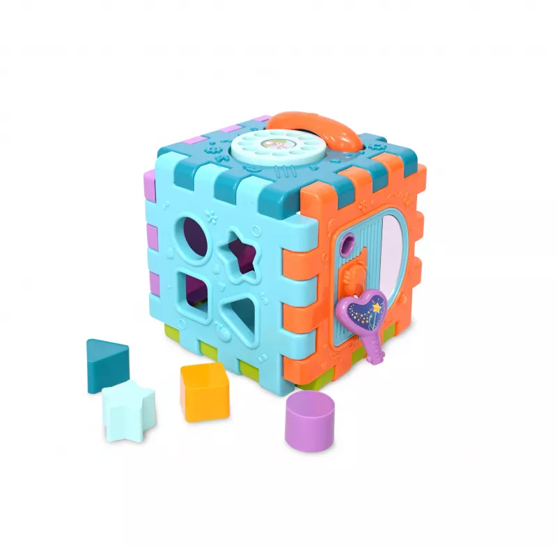 Cub de activitati, 10 piese, interactiv, multicolor 4